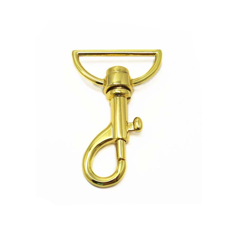 32mm D Shape Gold Dog Hook For Leather Bag